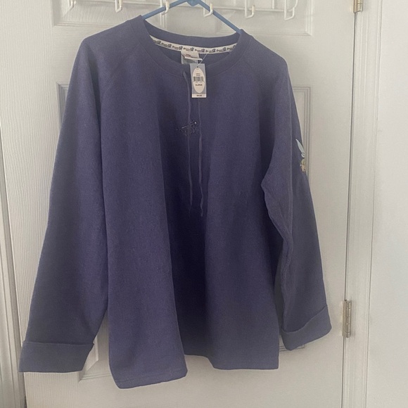 Disney Tops - Disney Tinkerbell long sleeve fleece lined top. Wand in front Tinkerbell arm NWT